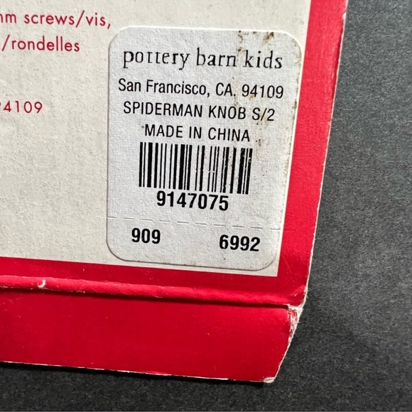 HP ๐ฅณ๐ Pottery Barn Spider-Man Dresser Cabinet Door Knobs Pulls Marvel Comics - Picture 8 of 8